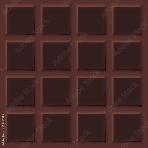 Obraz Milk Chocolate bar. Food Design Elements. Flat Vector illustration.
