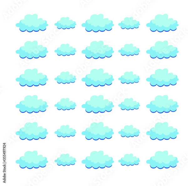 Obraz Clouds, sky vector texture, eps 10