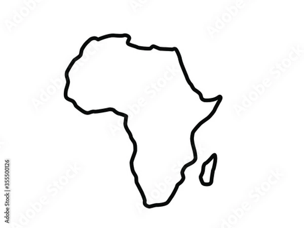 Obraz Mapa wektorowa Afryki. Mapa wektorowa Africa Zarys.