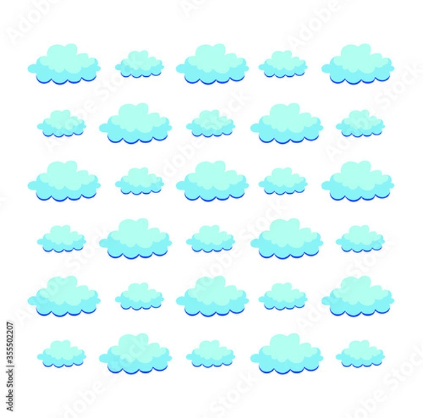 Obraz Clouds, sky vector texture, eps 10