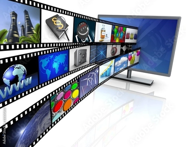Obraz Bildschirm mit Film