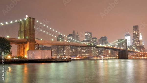 Obraz Red Brooklyn Bridge