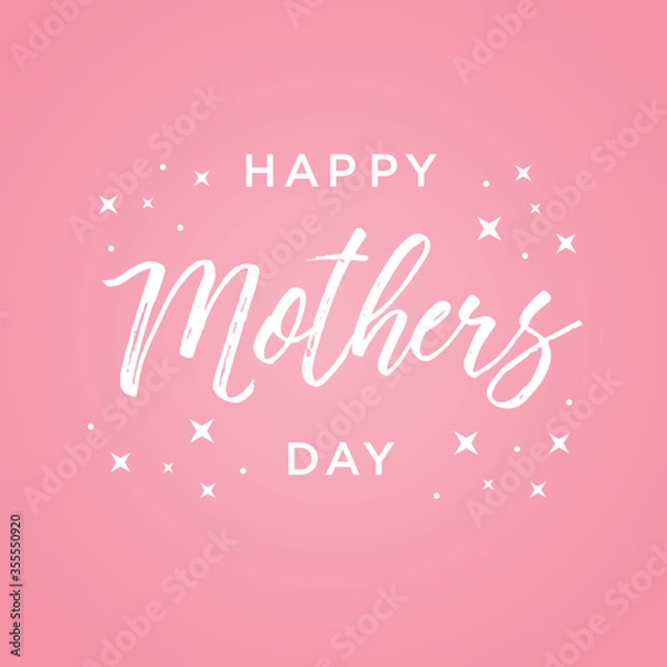 Fototapeta Happy Mother's Day Vector. Mother's Day Text Vector Illustration Background.