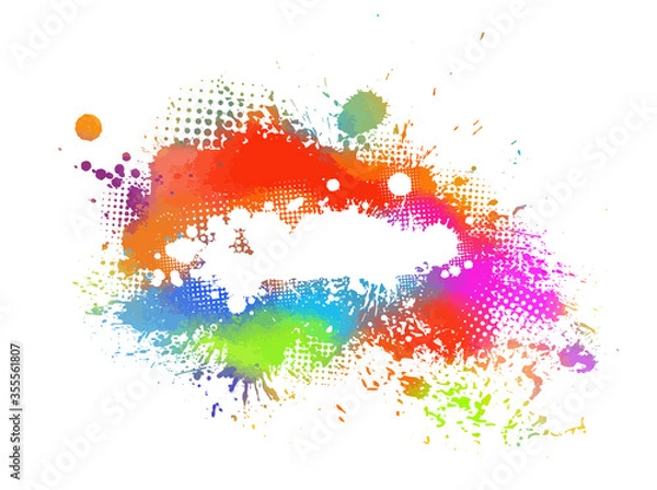 Fototapeta Multi color blots background. Vector illustration