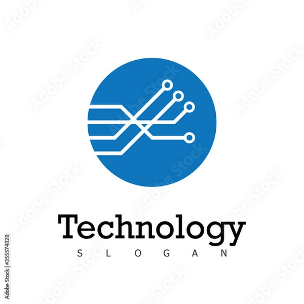 Fototapeta vector logo technology Design Icon