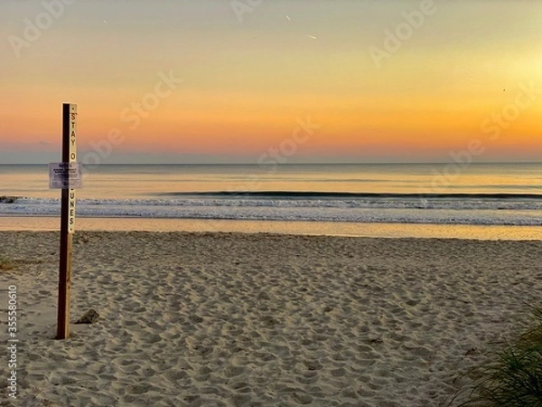 Obraz sunset at the beach early evening