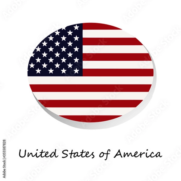 Obraz The flag of America's national/USA. For banner, tempate, icon, media.