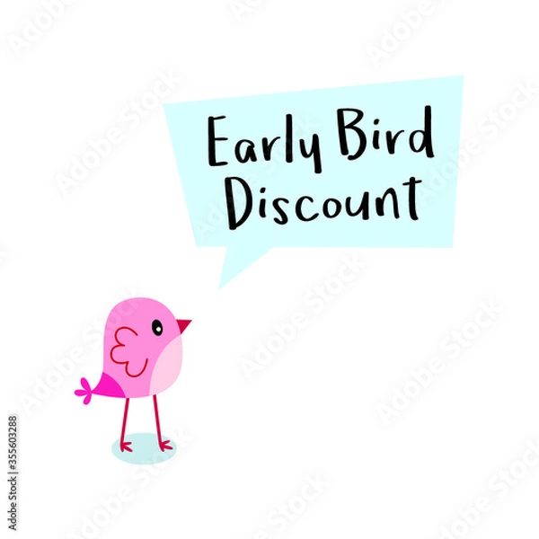 Fototapeta early bird discount message
