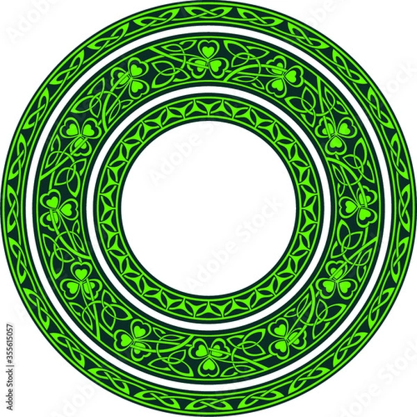 Fototapeta round frames, shamrock