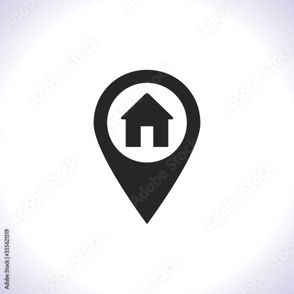 Fototapeta Map pointer house icon . Lorem Ipsum Illustration design