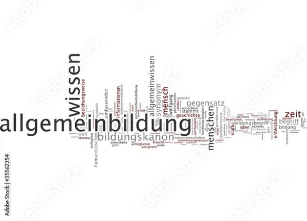Fototapeta Allgemeinbildung