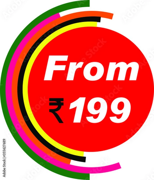 Obraz Red Vector Banner from 199