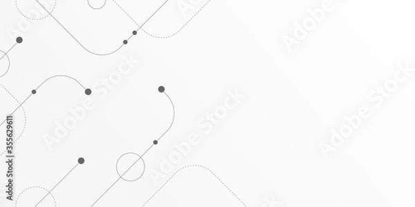Obraz Abstract connect lines and dots.Technology graphic Networkbackground.