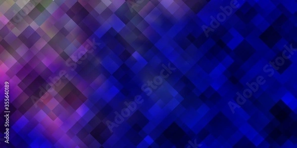 Fototapeta Light Pink, Blue vector texture in rectangular style.