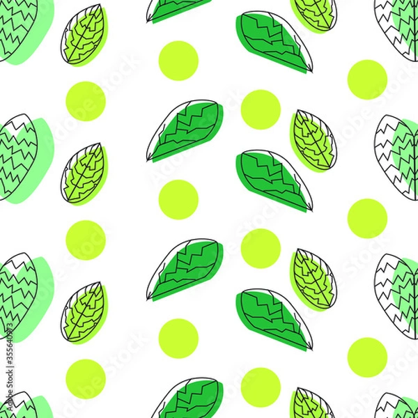 Fototapeta Cute hand-drawn flower seamless pattern.  Can use for print, template, fabric, presentation, textile, banner, poster, wallpaper, digital paper.