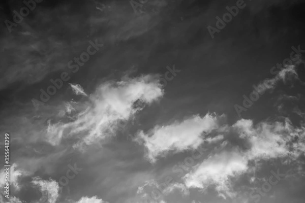 Obraz sky with clouds grayscale landscape