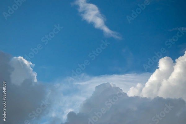 Obraz blue sky with clouds landscape
