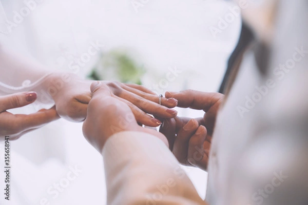 Obraz 指輪の交換 結婚式 wedding リング