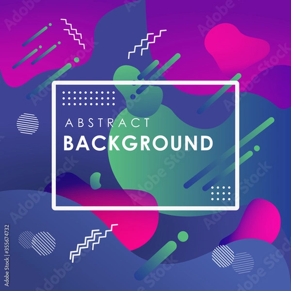 Fototapeta Abstract Liquid color background design with square cells.
