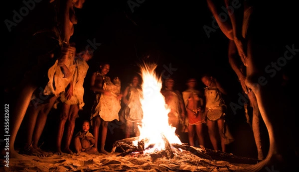 Obraz fire in the fireplace