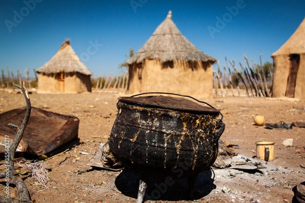 Obraz traditional pot on the fire