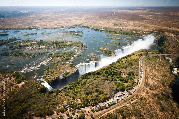 Obraz aerial view of victoria falls
