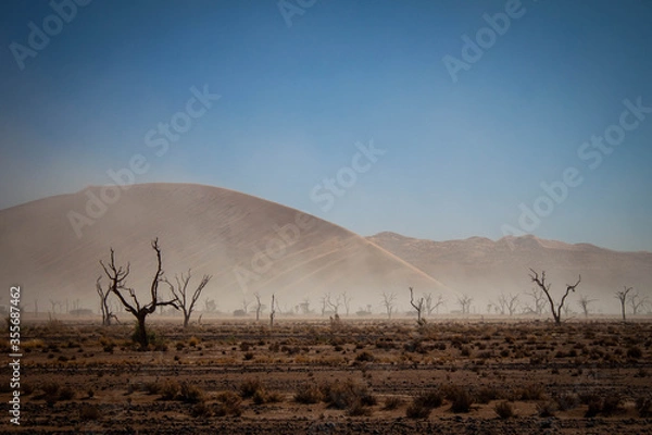Obraz stormy landscape in the desert