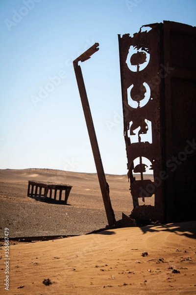 Obraz old oil refinery at Skeleton Coast