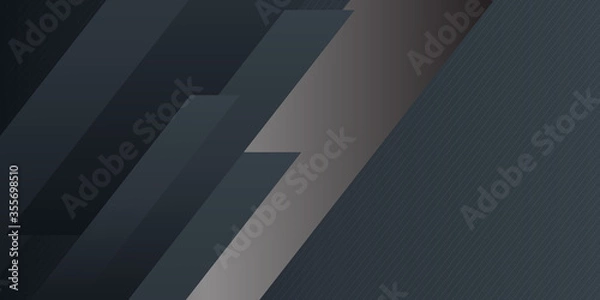 Fototapeta Black Silver Metal Presentation Background. Vector illustration design for presentation, banner, cover, web, flyer, card, poster, wallpaper, texture, slide, magazine, and powerpoint.