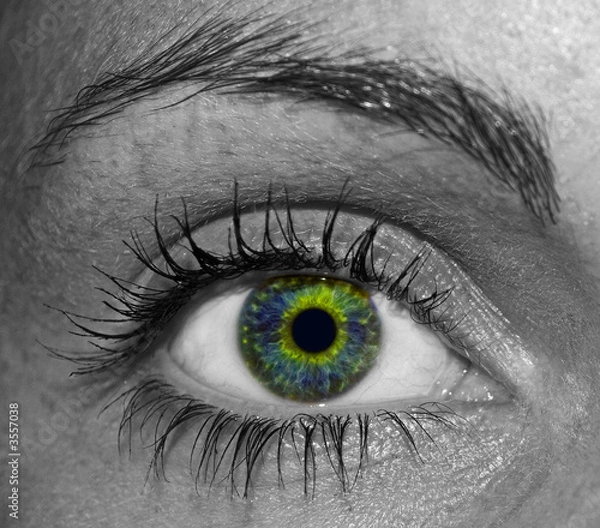 Fototapeta Green eye of a Girl