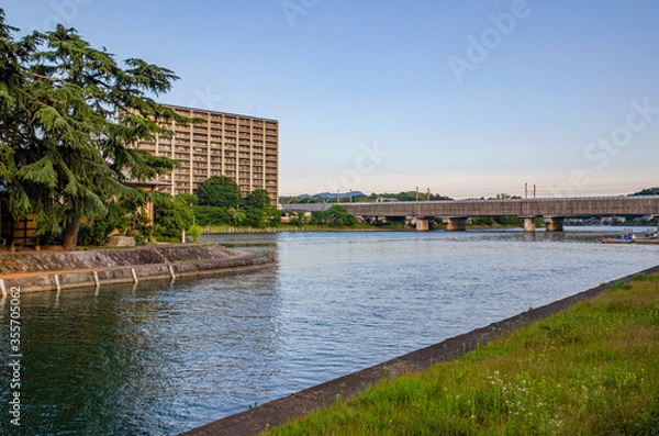 Fototapeta 滋賀県の瀬田川