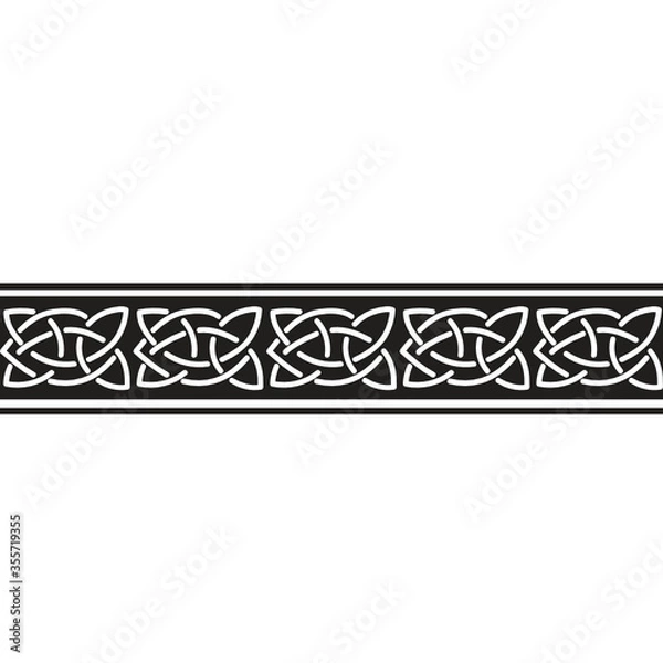 Fototapeta Simple Celtic Border, vector graphic design element