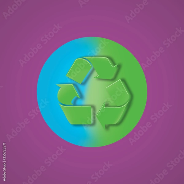 Obraz recycle symbol icon