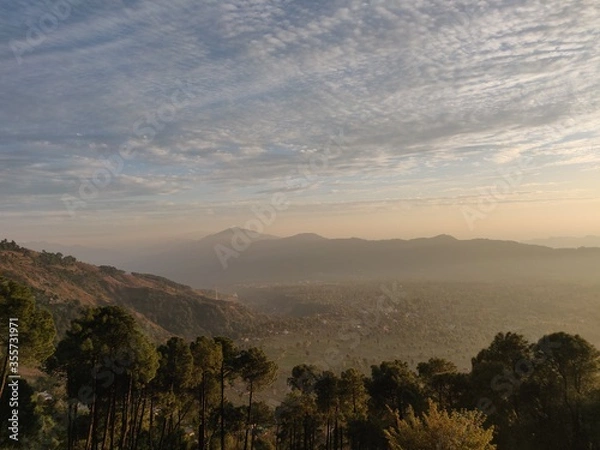 Obraz sunset over the mountains