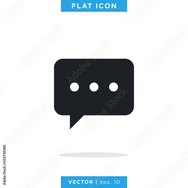 Fototapeta Speech Bubble Icon Vector Design Template. Chat Sign. 