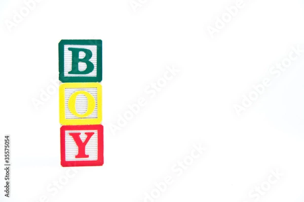 Obraz Boy Blocks in a Tower isolated over white