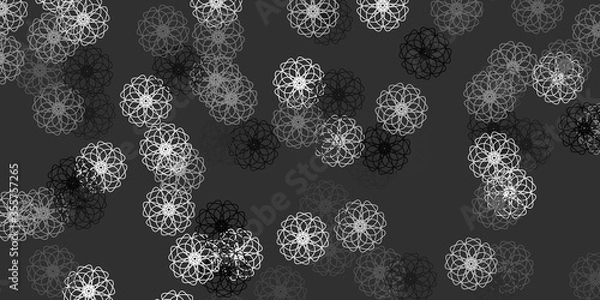 Fototapeta Light Gray vector natural layout with flowers.
