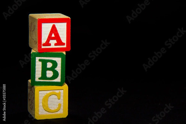 Obraz ABC Blocks over black