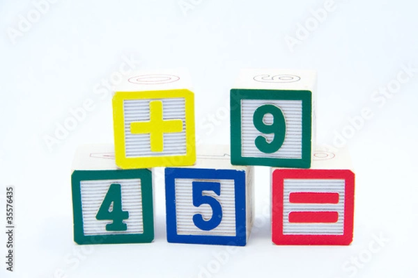 Obraz Math Blocks over white