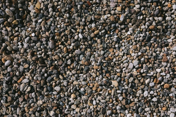 Obraz colourful Pebble shingle stones on path