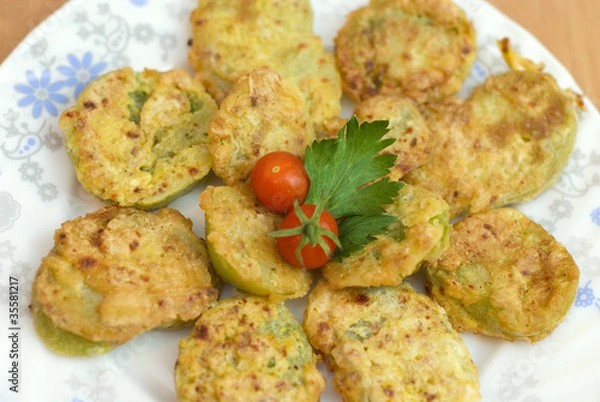 Obraz fried green tomatoes battered