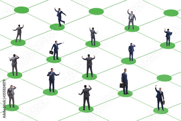 Obraz Concept of social distancing in covid-19 pandemic world