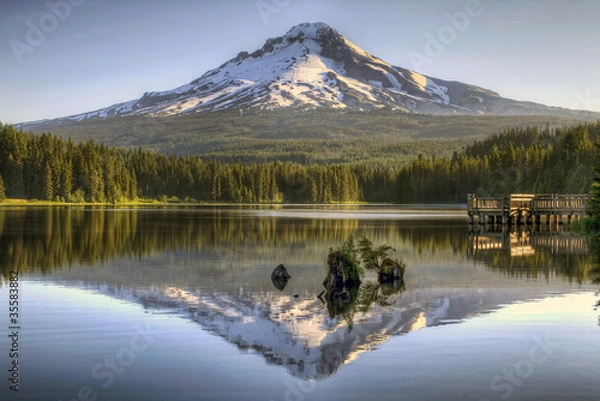 Obraz Mount Hood Reflection on Trillium Lake