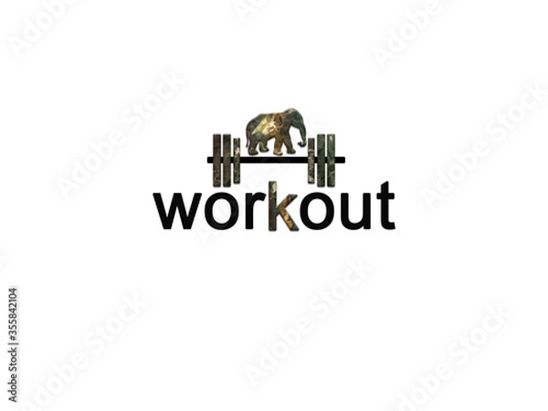 Obraz Elephant on barbell