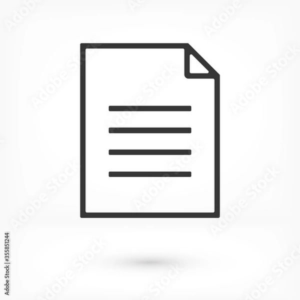 Obraz Document vector icon. lorem ipsum Flat Design JPG