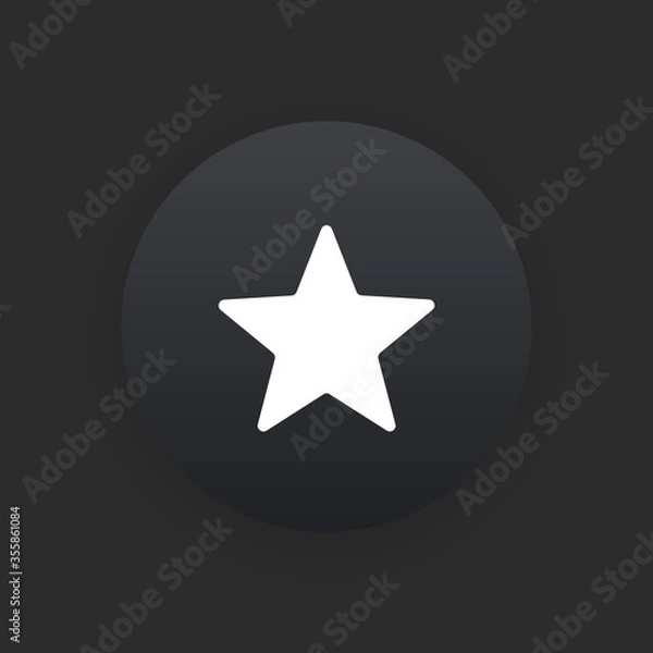 Fototapeta Star -  Matte Black Web Button