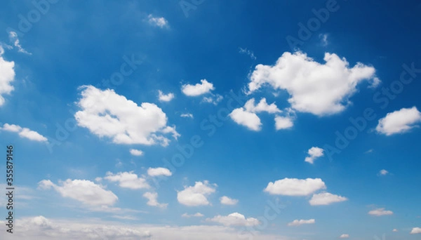 Fototapeta white cloudy with blue sky background