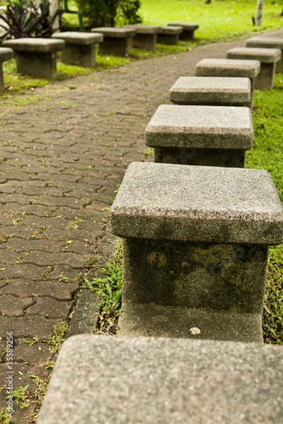 Obraz Seating area in garden