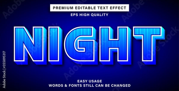 Obraz night text effect