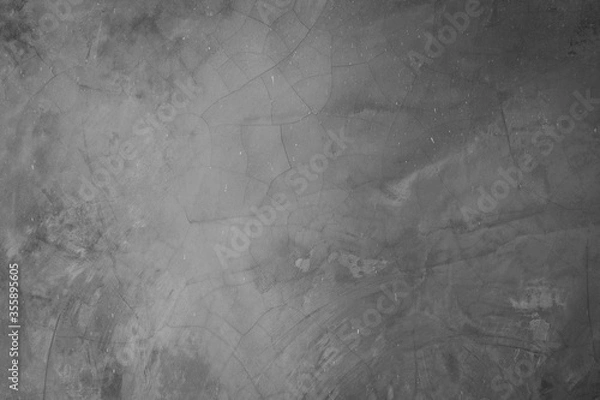 Fototapeta Texture of gray concrete wall surface. Some crack and scratch, suitable for use as a pattern or  background image.